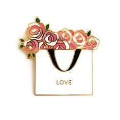 love pink floral enamel pin Patches Backpack, Barbie Land, Love Pink Wallpaper, Illustrated Cards, Daily Love, Pins Enamel, Jewelry Girl, Hawaiian Jewelry, Beautiful Cookies