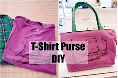 t - shirt purse diy how to sew the front and back sides with instructions