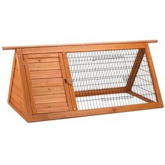 a large wooden chicken coop with two doors