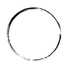 a black and white drawing of a circle