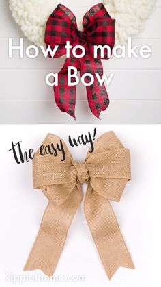 how to make a bow for a wreath