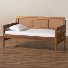 Baxton Studio Toveli Vintage French Inspired Ash Wanut Finished Wood and Synthetic Rattan Daybed FredCo theFredCo Safe Bunk Beds, Sofa Daybed, Rattan Daybed, Wood Daybed, Coastal Furniture, Baxton Studio, Kids' Bed, Furniture Outlet Stores, French Inspired