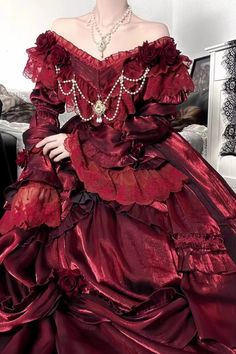 Gothic Princess, Op Dress, Classic Lolita, Elegant Gothic, Lolita Dress, Character Outfits, Matching Dresses, Neck Designs, Rose Flower