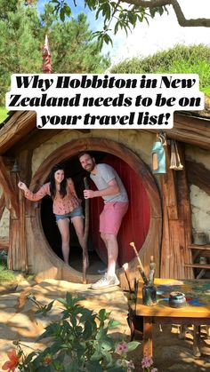 two people standing in a hobbot with text overlay that reads, why prohibition in new zealand needs to be on your travel list?