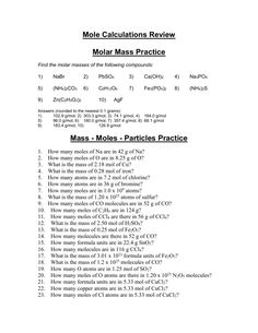 the worksheet for molar mass practice is shown in black and white text