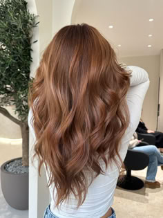 Lowlights On Auburn Hair, Soft Copper Balayage, Natural Red Hair With Brown Lowlights, Strawberry Brunette Balayage, Lowlights On Red Hair, Medium Length Copper Brown Hair, Red Lowlights In Light Brown Hair, Feyre Hair, Cowboy Copper Hair Balayage