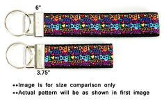 two key fobrings are shown with the same pattern as each one in this image