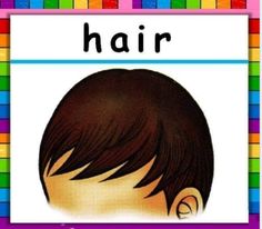 an image of a child's head with the word hair in front of it