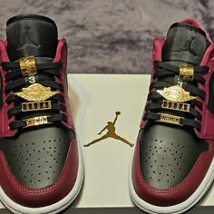 ~Women's Air Jordan 1 Low Se In Dark Beetroot~ Brand New W/ Box, Never Worn Size 7 Gold Metal Accents On Shoe Laces No Longer Sold On Website. Jordan 1 Patent Bred Outfit Ideas, Nike Shoes Jordans Women's, Custom Jordan 1 High, Custom Jordan Shoes, Custom Jordans