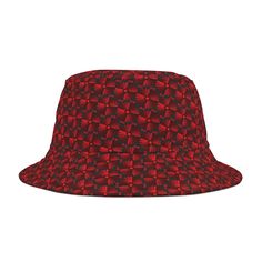 First, it protected fishermen from rain in the 1900s. Now, the personalized bucket hat is making its way to the very top of fashion picks for all ages. .: Material: 100% polyester.: Available in 2 sizes.: Sewn-in label.: Made in USA Small Large Circumference, in 22.01 24.02 Crown height, in 5.51 5.91 Brim length , in 2.17 2.17 Black Retro Bucket Hat For Summer, Retro Black Adjustable Bucket Hat, Retro Adjustable Black Bucket Hat, Retro Red Hat For Outdoor, Adjustable Red Bucket Hat, Retro Black Brimmed Bucket Hat, Black Artistic Hat With Short Brim, Vintage Red Outdoor Hat, Red Vintage Outdoor Hat