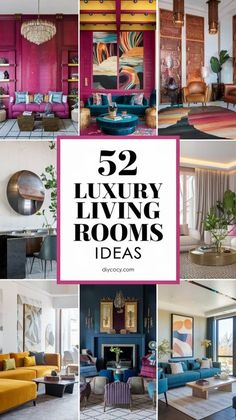 the top 25 luxury living rooms in this article are colorfully decorated, with lots of furniture