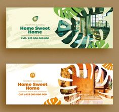 two business cards designed for home sweet home