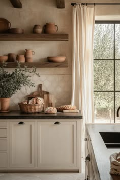 the kitchen is clean and ready to be used for cooking, baking or other purposes