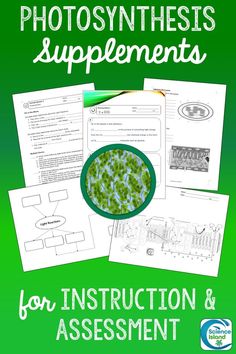 an image of photosynthss and instructions for the lesson on how to use them