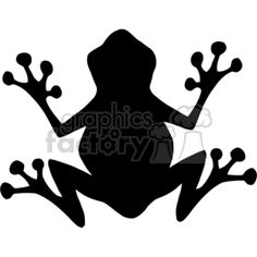 the silhouette of a frog on a white background