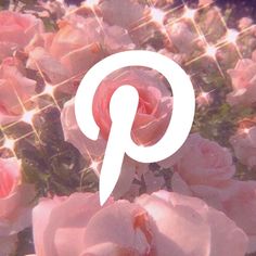 an image of pink flowers with the pin logo in the middle, overlaid by white letters