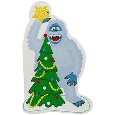 a christmas tree with a monster on it