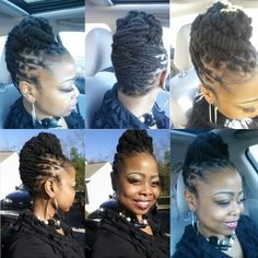 #locs #locks #dreads #dreadlocks #locstyles #locupdos #womenwithlocs #womenlocstyles  www.styleseat.com/chasitythenappyologist Wedding Locs, Dreadlocks Updo, Vacation Hair, Black Hair Inspiration