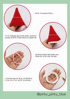 instructions to make a knitted christmas tree ornament