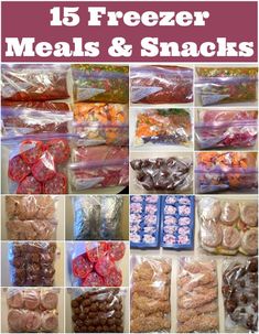 an image of freezer meals and snacks on the cover of a cook's book