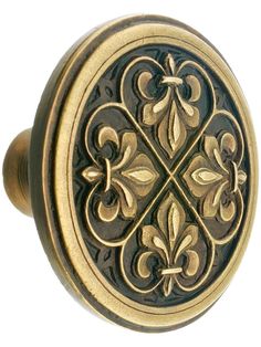 an ornate door knob with a decorative design