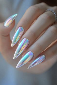 Elegant Birthday Nails, Birthday Nail Ideas, Chrome Nail Colors, Chrome Nail Designs, Pet Memorial Tattoo, Birthday Nail Designs, Birthday Nail, 20 Birthday, Chrome Design