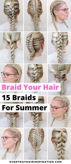 Different Ways To Braid Hair Tutorials, How To French Brade Your Own Hair, Cool Simple Braids, How To Do Twist Braids On White Hair, Braided Styles For Long Hair, Braided Hairstyles You Can Do Yourself, Long Hair Dutch Braids, Easy Way To Do Braids, How To Braid Medium Length Hair