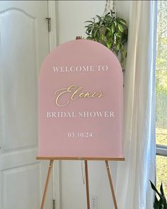 a welcome sign for a bridal shower