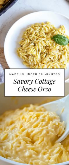 Image for Savory Cottage Cheese Orzo Side Dishes With Cottage Cheese, Cottage Cheese Sides, Cottage Cheese Orzo, Cheese Orzo Recipes, Dinners With Cottage Cheese, Savoury Cottage Cheese Recipes, Oven Spanish Rice, High Protein Orzo Recipes, Cottage Cheese Casserole Recipes