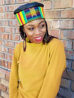 Multi-colored Hand-made African Hat-DPH342W for casual or special occasions Handwoven Map of Africa Faux Leather