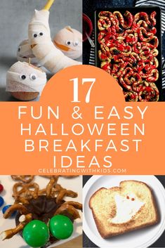 fun and easy halloween breakfast ideas that are perfect for the kids to make at home