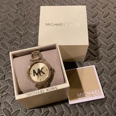 Brand New Michael Kors Watch. Will Come With Box As Pictured. Cross Posted So Don’t Wait To Long To Purchase. Only One Left In Stock!! Womens Watches Luxury Michael Kors, Micheal Kors Aesthetics, Mk Watch Women Michael Kors, Michael Kors Aesthetic, Michael Kors Watch Women's, Mk Watch Women, Micheal Kor, Elegant Watches Women, Watches Women Michael Kors