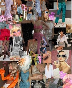 collage of photos with women dressed in different outfits