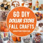 there is a collage of pictures with the words 60 diy dollar store fall crafts