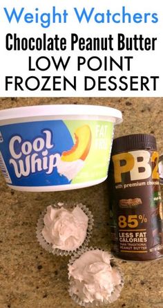 the ingredients to make chocolate peanut butter frozen dessert