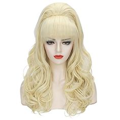 Category:Synthetic Wig; Gender:Women's; Wig Type:Natural Wigs; Occasion:Party / Evening,Vacation,Daily,Party  Evening,Birthday,Christmas Gifts; Age Group:Adults; Color Shade:Blonde,Black,Auburn; Hair Material:Synthetic Hair; Cap Construction:Machine Made; Texture:Curly; Length:Long; Features:Adjustable,Fashionable Design,Soft,Natural,Comfortable; Heat Resistant:Yes; Listing Date:11/20/2023; Hairstyle:Neat Bang; Can Be Permed:No; Theme:Retro 70s Inspired Fashion Outfits, Bouffant Wig, Vintage Updo, Party Wig, Natural Wigs, Beautiful Wigs, Wigs Online, Blonde Women, Costume Wigs