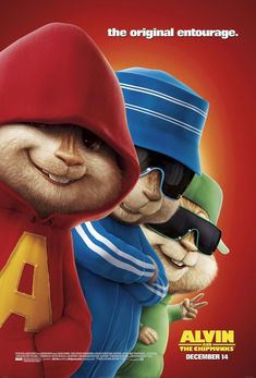 the poster for the movie's animated film, alvin and the chipmuns