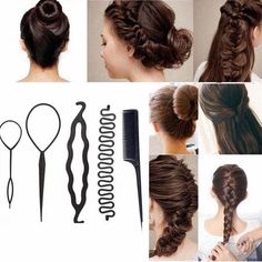 Arrives by Thu, Jun 1 Buy Farfi 5Pcs Women Pull Hair Hook Needle Stick Fishtail Coil Comb Hairstyling Tools at Walmart.com #braidhairstyles Fishtail Hair, Hair Needle, Hairstyling Tools, Diy Ponytail, Hair Pins Diy, Hair Braiding Tool, Braid Tool, Hair Coils, Fishtail Braid