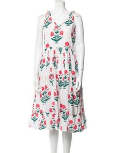 Pink Chicken Tent DressWhiteFloral PrintPleated & Ruffle AccentsSleeveless with V-NeckFit:Dresses by Pink Chicken typically fit true to size. Midi Length Dress, Midi Length, Tent, Print Patterns, Floral Prints, Dress Outfits, Chicken, Clothes For Women, Floral