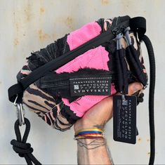 Each of our fanny pack upcycling has a unique design and limited quantity So before ordering please write us in direct for we could do something very similar and show you the photo before shipping Good Luck! SIZE 30 x 20 x 6 cm (12 x 8 x 2.4 inches) MATERIAL waterproof zipper, fabric denim, logo on the leather, climbing rope, durable carbine Artist Belt Bag, Custom Belt Bag, Functional Pink Bags For Streetwear, Handmade Pouch Belt Bag For Travel, Pink Upcycled Bags For Everyday Use, Handmade Rectangular Belt Bag, Everyday Use Pink Upcycled Bags, Everyday Pink Upcycled Bags, Handmade Brown Belt Bag For Festival