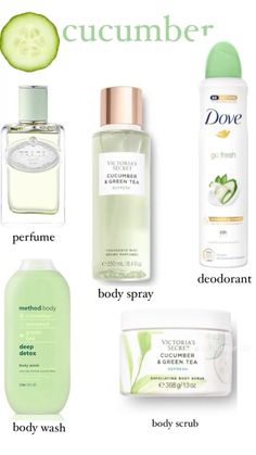 Smell Like Cucumber, Body Care Routine Products, Perfect Shower Routine, Green Tea Body Wash, Perfume Ideas, Scent Combos, Cucumber Scent, Gentle Skin Cleanser, Fragrances Perfume Woman