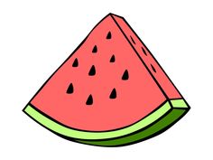 a slice of watermelon on a white background