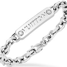 LOUIS VUITTON® - Lv Id Bracelet - Silver Aesthetic Guy Outfits, Men Jewellery, Mens Jewellery, Louis Vuitton Jewelry, Mens Bracelet Silver, Id Bracelets, Louis Vuitton Men, Bracelet Collection, Mens Jewelry Bracelet