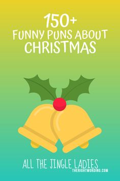 a christmas card with the words funny puns about christmas