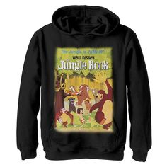 He can take a walk on the wild side with this fun Disney's Jungle Book boys' Group Poster hoodie. ©Disney  Attached hood Kangaroo pocketFABRIC & CARE Cotton, polyester Machine wash Imported He can take a walk on the wild side with this fun Disney's Jungle Book boys' Group Poster hoodie. ©Disney  He can take a walk on the wild side with this fun Disney's Jungle Book boys' Group Poster hoodie. ©Disney  Licensed Character Size: Large. Color: Black. Gender: male. Age Group: kids. Pattern: Graphic. Best Comics, Comics Cover, Jungle Book Disney, Groups Poster, Walk On The Wild Side, Batman And Robin, Kids Pattern, Books For Boys, Take A Walk