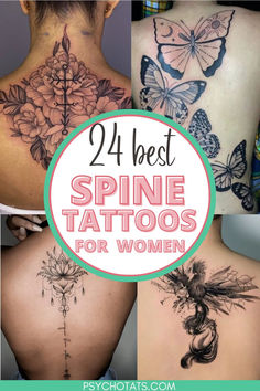 Spine Tattoos For Women Bold Spine Tattoo, Spinal Tattoos For Women Unique, Aura Tattoo Design, Womens Tattoo Ideas Unique Beautiful, Large Feminine Tattoos, Womans Back Tattoos, Beautiful Back Tattoos For Women Unique, Large Lower Back Tattoos For Women, Women’s Tattoo Back