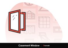 the casement window is open to show different types of windows and how they are used