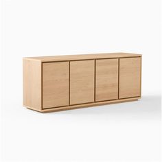 the sideboard is made from wood and has four doors, two drawers and one door