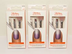 3 Sally Hansen Salon 3 Pc Pro Brush Kit Glitter Gradient Fan Clean Up NIB 48709 Glitter Gradient, Fan Brush, Brush Kit, Sally Hansen, A Fan, Fashion Nails, Clean Up, Glitter, Fan