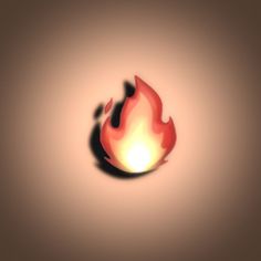 a red and yellow fire on a brown background